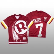 Wholesale Cheap NFL Washington Redskins #7 Dwayne Haskins Jr. Red Men's Mitchell & Nell Big Face Fashion Limited NFL Jersey