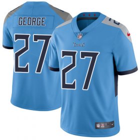 Wholesale Cheap Nike Titans #27 Eddie George Light Blue Alternate Men\'s Stitched NFL Vapor Untouchable Limited Jersey