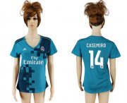 Wholesale Cheap Women's Real Madrid #14 Casemiro Sec Away Soccer Club Jersey