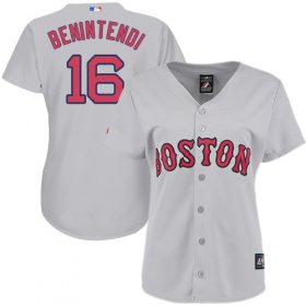 Wholesale Cheap Red Sox #16 Andrew Benintendi Grey Road Women\'s Stitched MLB Jersey