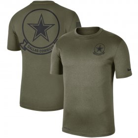 Wholesale Cheap Men\'s Dallas Cowboys Nike Olive 2019 Salute to Service Sideline Seal Legend Performance T-Shirt