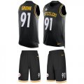Wholesale Cheap Nike Steelers #91 Kevin Greene Black Team Color Men's Stitched NFL Limited Tank Top Suit Jersey