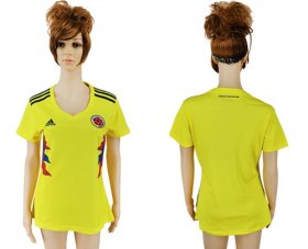Wholesale Cheap Women\'s Colombia Blank Home Soccer Country Jersey
