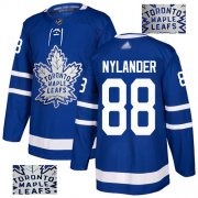Wholesale Cheap Adidas Maple Leafs #88 William Nylander Blue Home Authentic Fashion Gold Stitched NHL Jersey