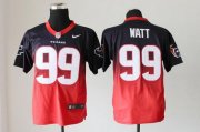 Wholesale Cheap Nike Texans #99 J.J. Watt Navy Blue/Red Men's Stitched NFL Elite Fadeaway Fashion Jersey