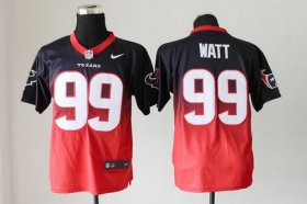 Wholesale Cheap Nike Texans #99 J.J. Watt Navy Blue/Red Men\'s Stitched NFL Elite Fadeaway Fashion Jersey