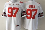 Wholesale Cheap Ohio State Buckeyes #97 Joey Bosa 2015 Playoff Rose Bowl Special Event Diamond Quest White Jersey