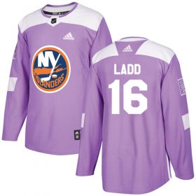 Wholesale Cheap Adidas Islanders #16 Andrew Ladd Purple Authentic Fights Cancer Stitched Youth NHL Jersey
