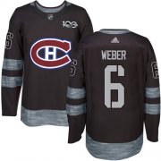 Wholesale Cheap Adidas Canadiens #6 Shea Weber Black 1917-2017 100th Anniversary Stitched NHL Jersey