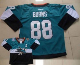 Wholesale Cheap Sharks #88 Brent Burns Teal/Black 2015 Stadium Series Stitched NHL Jersey