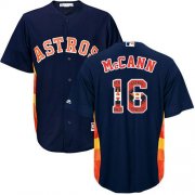 Wholesale Cheap Astros #16 Brian McCann Navy Blue Team Logo Fashion Stitched MLB Jersey