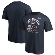 Wholesale Cheap Houston Texans NFL 2019 AFC South Division Champions Cover Two T-Shirt Navy