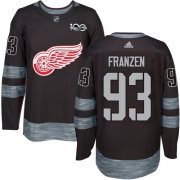 Wholesale Cheap Adidas Red Wings #93 Johan Franzen Black 1917-2017 100th Anniversary Stitched NHL Jersey