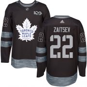 Wholesale Cheap Adidas Maple Leafs #22 Nikita Zaitsev Black 1917-2017 100th Anniversary Stitched NHL Jersey