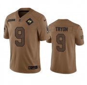 Cheap Men's Tampa Bay Buccaneers #9 Joe Tryon 2023 Brown Salute To Service Limited Football Stitched Jersey