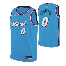 Wholesale Cheap Nike Heat #0 Meyers Leonard 2019-20 Men\'s Blue Miami City Edition NBA Jersey