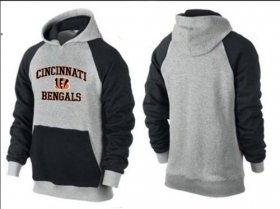 Wholesale Cheap Cincinnati Bengals Heart & Soul Pullover Hoodie Grey & Black