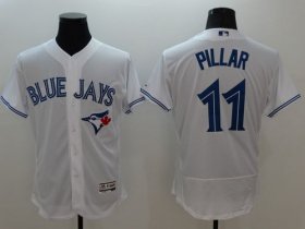 Wholesale Cheap Blue Jays #11 Kevin Pillar White Flexbase Authentic Collection Stitched MLB Jersey