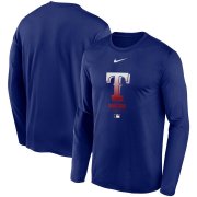 Wholesale Cheap Men's Texas Rangers Nike Royal Authentic Collection Legend Performance Long Sleeve T-Shirt