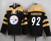 Wholesale Cheap Nike Steelers #92 James Harrison Black Player Pullover NFL Hoodie