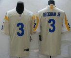 Wholesale Cheap Men's Los Angeles Rams #3 Odell Beckham Jr 2021 Cream Vapor Untouchable Limited Stitched Jersey