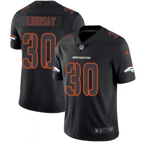 Wholesale Cheap Nike Broncos #30 Phillip Lindsay Black Men\'s Stitched NFL Limited Rush Impact Jersey