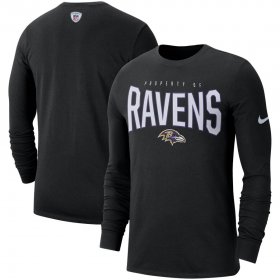 Wholesale Cheap Baltimore Ravens Nike Sideline Property Of Performance Long Sleeve T-Shirt Black