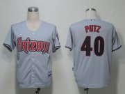 Wholesale Cheap Diamondbacks #40 J.J Putz Grey Cool Base Stitched MLB Jersey