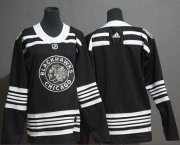Wholesale Cheap Adidas Blackhawks Blank Black Authentic 2019 Winter Classic Women's Stitched NHL Jersey
