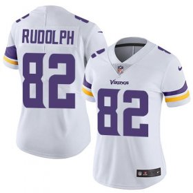 Wholesale Cheap Nike Vikings #82 Kyle Rudolph White Women\'s Stitched NFL Vapor Untouchable Limited Jersey