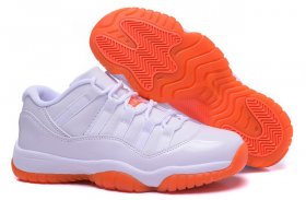 Wholesale Cheap Womens Air Jordan 11 Shoes White/orange