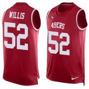 Wholesale Cheap Nike 49ers #52 Patrick Willis Red Team Color Men's Stitched NFL Limited Tank Top Jersey