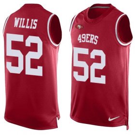 Wholesale Cheap Nike 49ers #52 Patrick Willis Red Team Color Men\'s Stitched NFL Limited Tank Top Jersey
