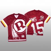 Wholesale Cheap NFL Washington Redskins #15 Steven Sims Jr. Red Men's Mitchell & Nell Big Face Fashion Limited NFL Jersey
