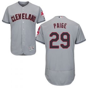 Wholesale Cheap Indians #29 Satchel Paige Grey Flexbase Authentic Collection Stitched MLB Jersey