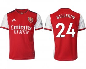 Wholesale Cheap Men 2021-2022 Club Arsenal home aaa version red 24 Soccer Jersey