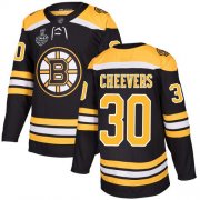 Wholesale Cheap Adidas Bruins #30 Gerry Cheevers Black Home Authentic Stanley Cup Final Bound Stitched NHL Jersey