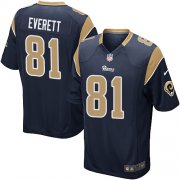 Wholesale Cheap Nike Rams #81 Gerald Everett Navy Blue Team Color Youth Stitched NFL Elite Jersey