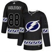 Wholesale Cheap Adidas Lightning #88 Andrei Vasilevskiy Black Authentic Team Logo Fashion Stitched NHL Jersey
