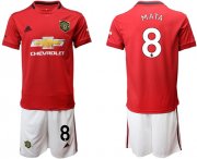 Wholesale Cheap Manchester United #8 Mata Red Home Soccer Club Jersey