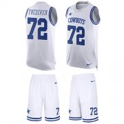 Wholesale Cheap Nike Cowboys #72 Travis Frederick White Men's Stitched NFL Limited Tank Top Suit Jersey