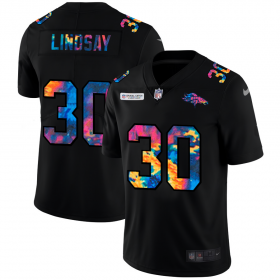 Cheap Denver Broncos #30 Phillip Lindsay Men\'s Nike Multi-Color Black 2020 NFL Crucial Catch Vapor Untouchable Limited Jersey