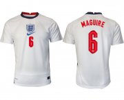 Wholesale Cheap Men 2020-2021 European Cup England home aaa version white 6 Nike Soccer Jersey