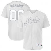 Wholesale Cheap New York Mets Majestic 2019 Players' Weekend Flex Base Authentic Roster Custom Jersey White