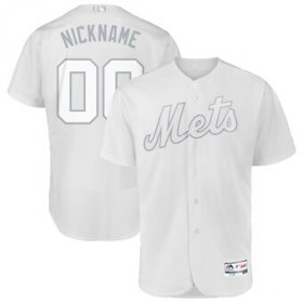 Wholesale Cheap New York Mets Majestic 2019 Players\' Weekend Flex Base Authentic Roster Custom Jersey White