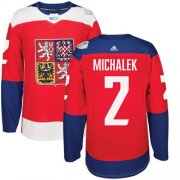 Wholesale Cheap Team Czech Republic #2 Zbynek Michalek Red 2016 World Cup Stitched NHL Jersey