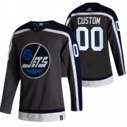 Wholesale Cheap Winnipeg Jets Custom Black Men's Adidas 2020-21 Alternate Authentic Player NHL Jersey
