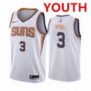 Wholesale Cheap Youth phoenix suns #3 chris paul 2020-21 association edition white jersey