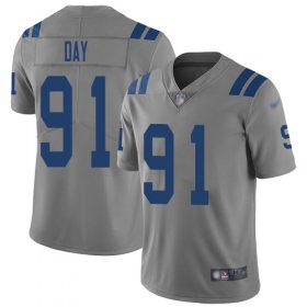 Wholesale Cheap Nike Colts #91 Sheldon Day Gray Men\'s Stitched NFL Limited Inverted Legend Jersey