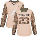 Cheap Adidas Lightning #23 Carter Verhaeghe Camo Authentic 2017 Veterans Day Women's Stitched NHL Jersey